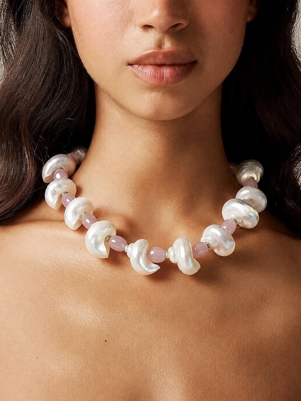 J Crew + Turbo Rare Shell Semi Precious Necklace